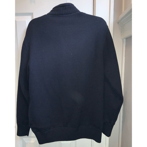 ORVIS Size Small  Mens 100% Wool Full Zip Shooting Jacket Bomber Hunting Blue - Picture 6 of 6